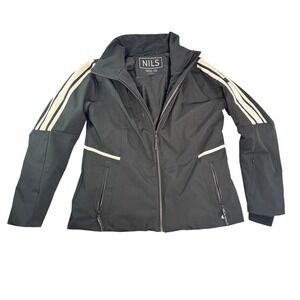 NILS Women's Black Waterproof Breathable Ski Jacket Size Medium (No Hood)‎